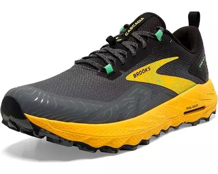 Кроссовки Brooks Cascadia 17, цвет Lemon Chrome/Sedona Sage