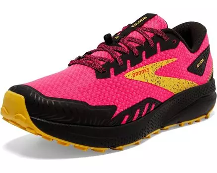 Кроссовки Brooks Divide 4, цвет Diva Pink/Black/Lemon Chrome