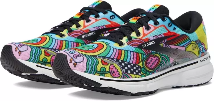 Кроссовки Brooks Ghost 15, цвет Black/White/Multi