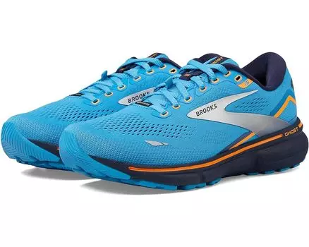 Кроссовки Brooks Ghost 15 GTX, цвет Blue/Peacoat/Orange