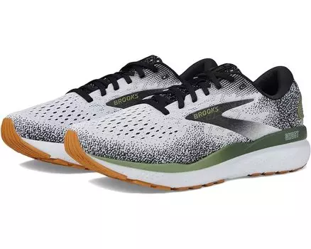 Кроссовки Brooks Ghost 16, цвет White/Black/Green