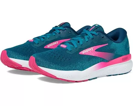 Кроссовки Brooks Ghost 16 GTX, цвет Moroccan Blue/Pink/Yellow