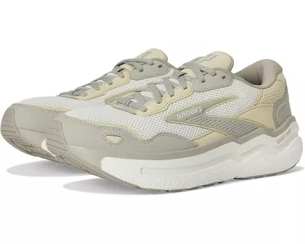 Кроссовки Brooks Ghost Max Suede, цвет London Fog/Green Haze/Coconut