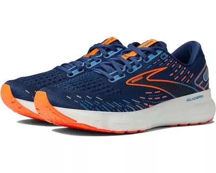 Кроссовки Brooks Glycerin 20, цвет Blue Depths/Palace Blue/Orange