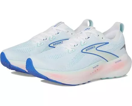 Кроссовки Brooks Glycerin 22, цвет White/Limpet Shell/Amparo Blue
