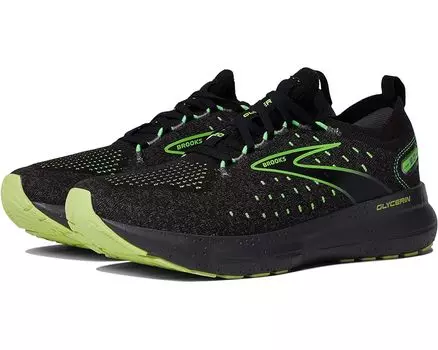 Кроссовки Brooks Glycerin StealthFit 20, цвет Black/Pearl/Green Gecko