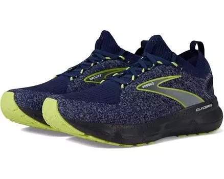 Кроссовки Brooks Glycerin StealthFit 20, цвет Blue/Ebony/Lime