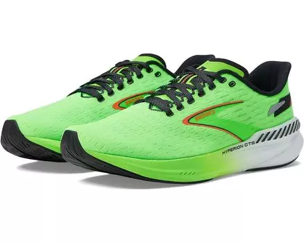 Кроссовки Brooks Hyperion GTS, цвет Green Gecko/Red Orange/White