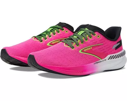 Кроссовки Brooks Hyperion GTS, цвет Pink Glo/Green/Black