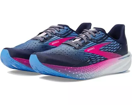 Кроссовки Brooks Hyperion Max, цвет Peacoat/Marina Blue/Pink Glo