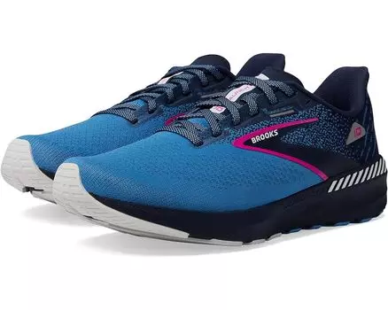 Кроссовки Brooks Launch GTS 10, цвет Peacoat/Marina Blue/Pink Glo
