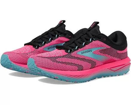 Кроссовки Brooks Revel 7, цвет Knockout Pink/Black/Aqua