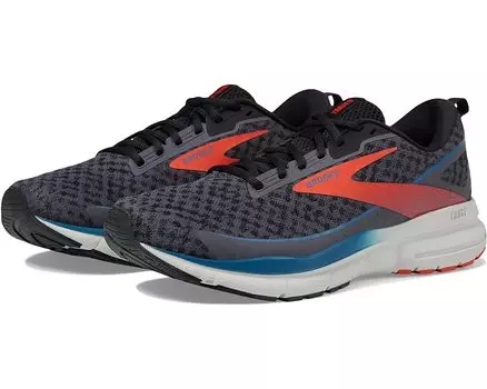 Кроссовки Brooks Trace 3, цвет Blackened Pearl/Red/Blue
