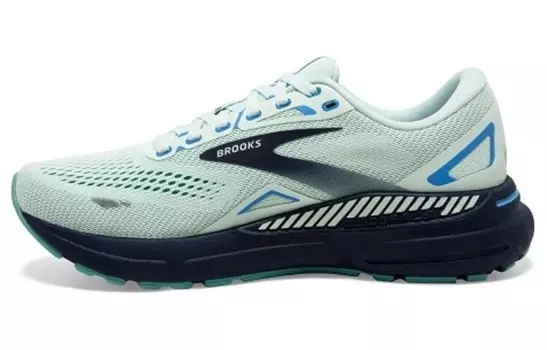 Кроссовки Brooks Women's Adrenaline GTS 23 Wide 'Blue Glass Marina', белый/синий