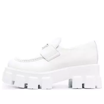 Кроссовки brushed leather monolith loafers 'white' Prada, белый
