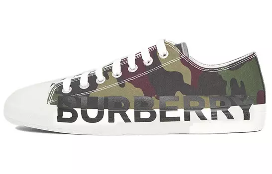 Кроссовки Burberry на шнуровке, зеленый