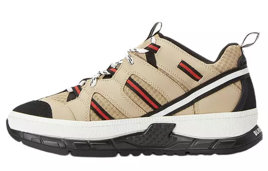 Кроссовки Burberry Nylon And Nubuck, бежевый