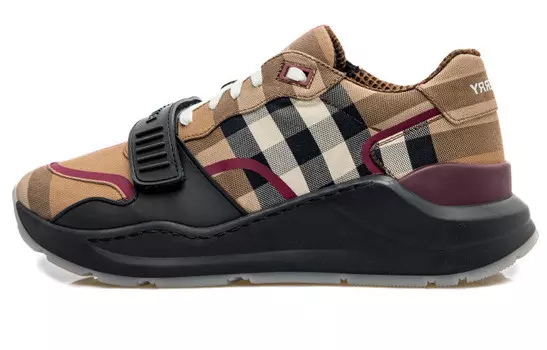 Кроссовки Burberry Ramsey Check Birch, коричневый