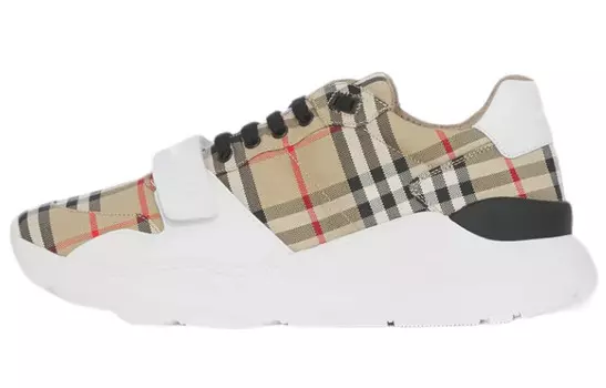 Кроссовки Burberry Ramsey Vintage Check, бежевый / белый