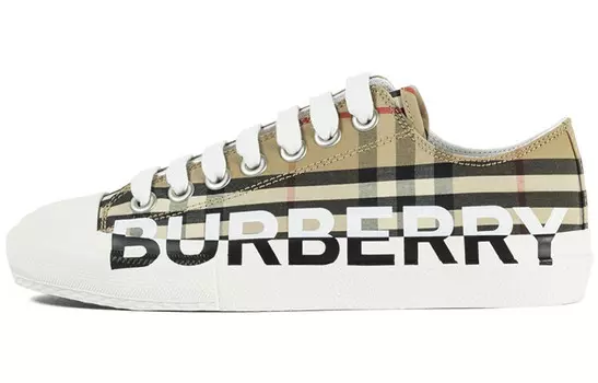 Кроссовки Burberry с принтом, бежевый