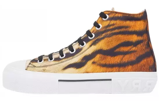 Кроссовки Burberry с тигровым принтом, белый