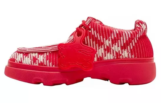 Кроссовки Burberry Vintage-check Woven Creeper Shoes, красный