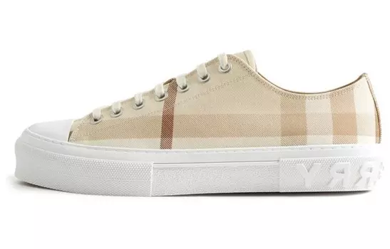 Кроссовки Burberry в клетку, бежевый