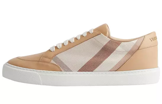 Кроссовки Burberry в клетку, коричневый