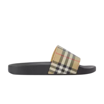 Кроссовки Burberry Wmns Check Print Slide, бежевый