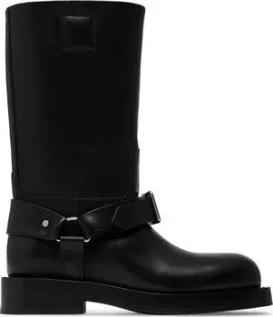Кроссовки Burberry Wmns Leather Saddle Low Boot 'Black', черный