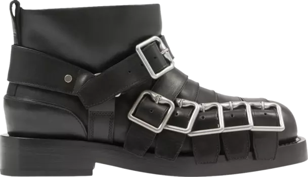 Кроссовки Burberry Wmns Leather Strap Boot 'Black', черный