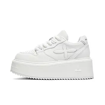 Кроссовки BURGELY Skateboarding Shoes Women's Low-top White, белый