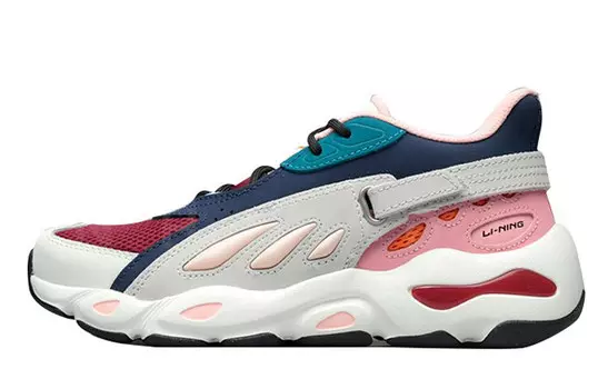 Кроссовки Butterfly Chunky женские низкие красные с белым Lining