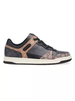 Кроссовки C201 из парусины с покрытием Monogram COACH, черный