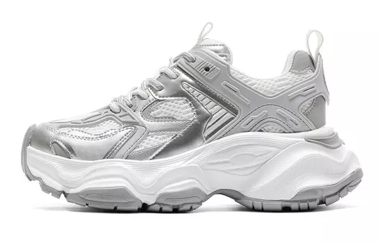 Кроссовки C°BANNER Chunky Sneakers Women's Low-top, серебряный