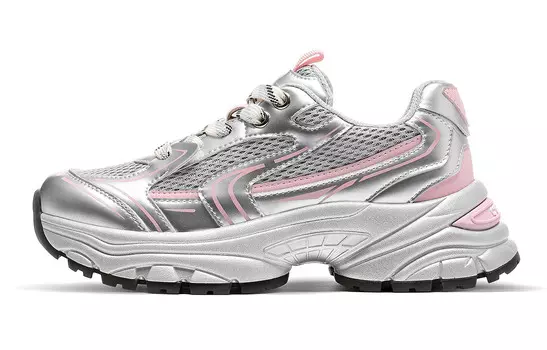 Кроссовки C°BANNER Chunky Sneakers Women's Low-top Silver/Pink, розовый