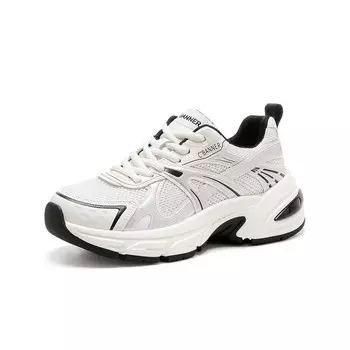 Кроссовки C°BANNER Chunky Sneakers Women's Low-top, бежевый/черный