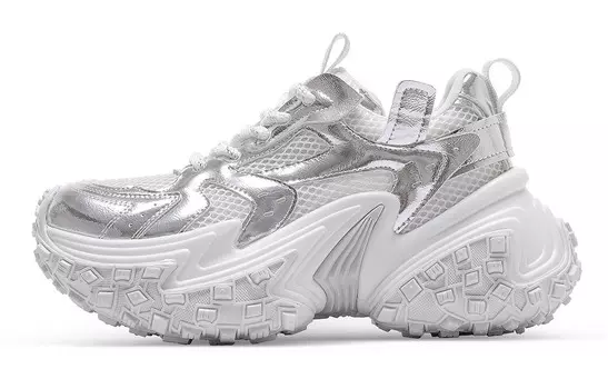 Кроссовки C°BANNER Chunky Sneakers Women's Low-top, серебряный