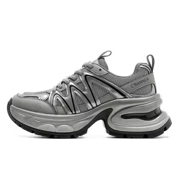 Кроссовки C°BANNER Chunky Sneakers Women's Low-top, цвет Gunmetal