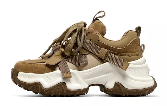 Кроссовки C°BANNER Chunky Sneakers Women's Low-top Camel, коричневый