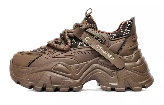 Кроссовки C°BANNER Chunky Sneakers Women's Low-top Coffee, цвет Coffee