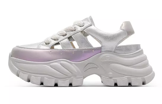 Кроссовки C°BANNER Chunky Sneakers Women's Low-top Purple/Silver, фиолетовый