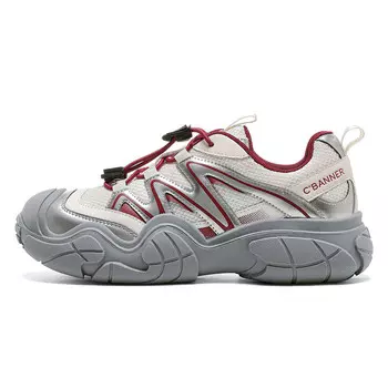 Кроссовки C°BANNER Chunky Sneakers Women's Low-top Burgundy, цвет Burgundy