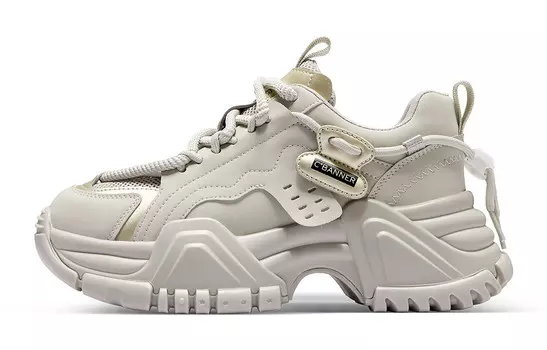 Кроссовки C°BANNER Chunky Sneakers Women's Low-top Gray, серый