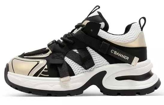 Кроссовки C°BANNER Chunky Sneakers Women's Low-top Gold, золотой