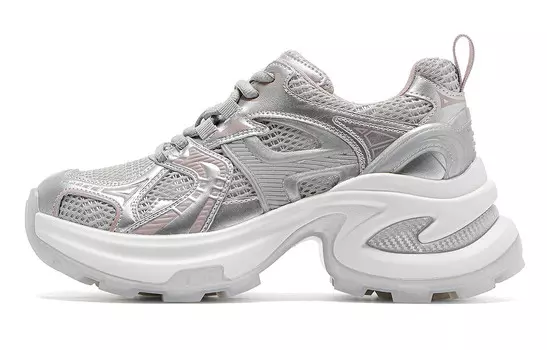 Кроссовки C°BANNER Chunky Sneakers Women's Low-top Silver/Pink, розовый