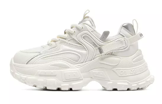 Кроссовки C°BANNER Chunky Sneakers Women's Low-top Beige/Silver, бежевый