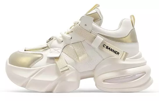 Кроссовки C°BANNER Chunky Sneakers Women's Low-top Gold, золотой