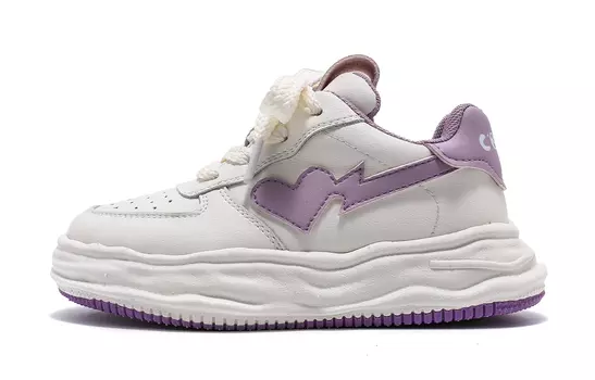 Кроссовки C°BANNER Kids Lifestyle Shoes Kids Low-top Beige Purple, белый/фиолетовый