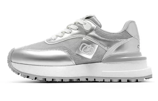 Кроссовки C°BANNER Lifestyle Shoes Women's Low-top Silver, серебряный